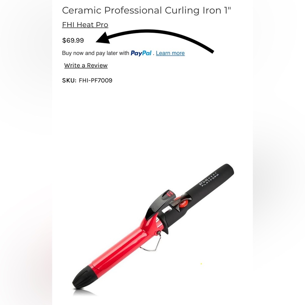 FHI Heat Platform Red Curling Iron-brand new inbox never used - Picture 7 of 7